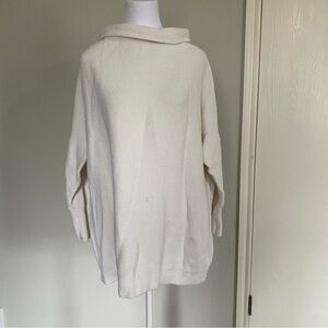 Free People Elegant Cream Oversized Sweater